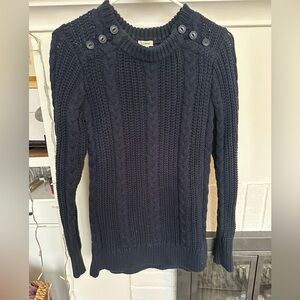 L.L. Bean Navy Knit Sweater